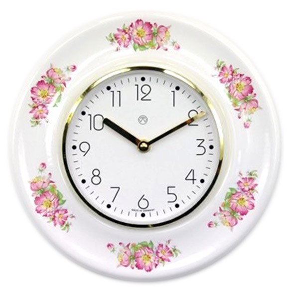 Quarz-Küchenuhr / Blumen