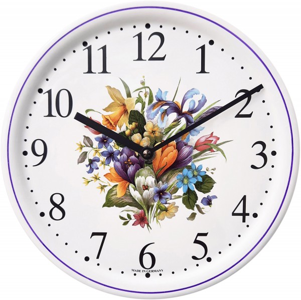 Keramik-Uhr / Blumenstrauß