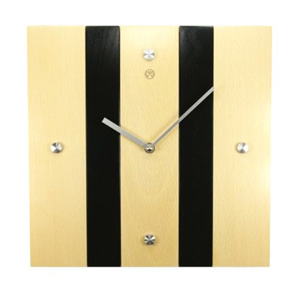 Holz - Wanduhr - Amanda hell / schwarz