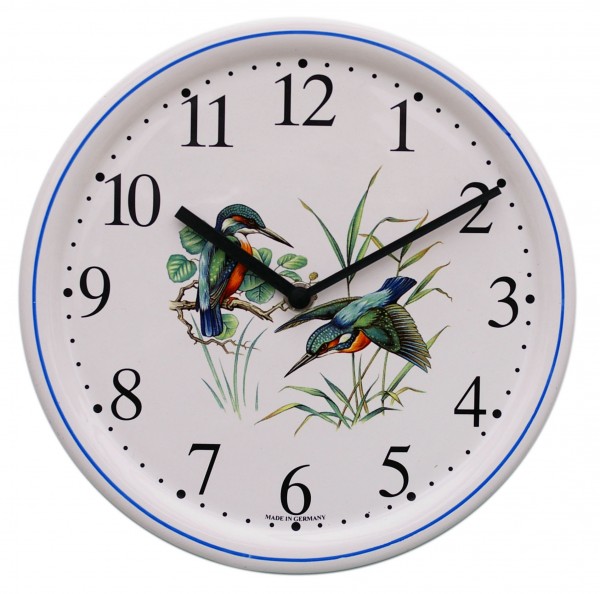 Keramik-Küchenuhr Dekor/Vögel