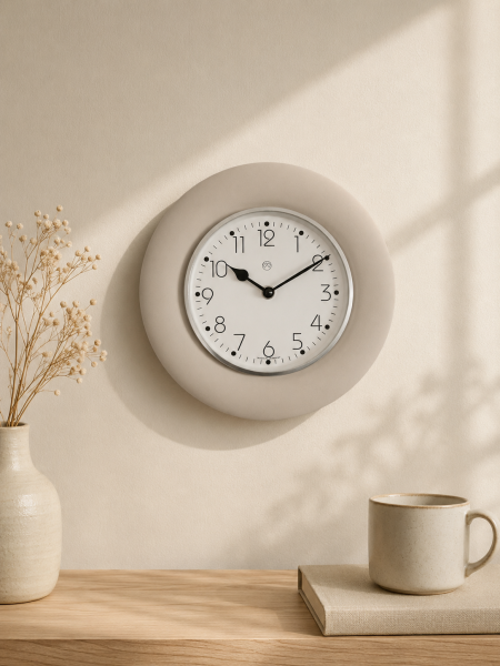 Keramikuhr Biskuit Sand-Beige