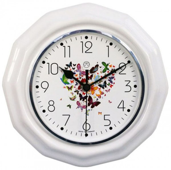 Funk-Küchenuhr Dekor / Schmetterlinge
