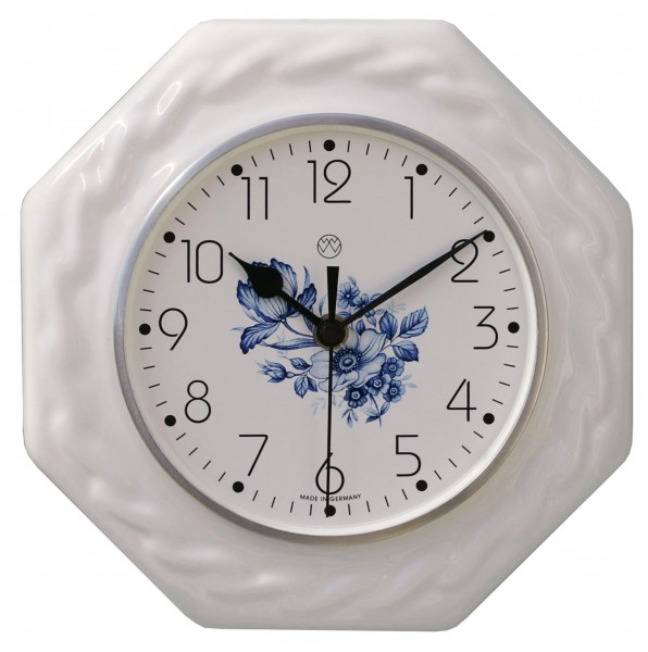 Funk-Küchenuhr / blaue Blume