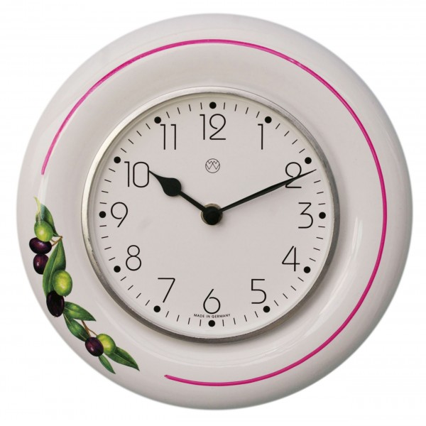 Quarz-Küchenuhr / Oliven schwarz-grün