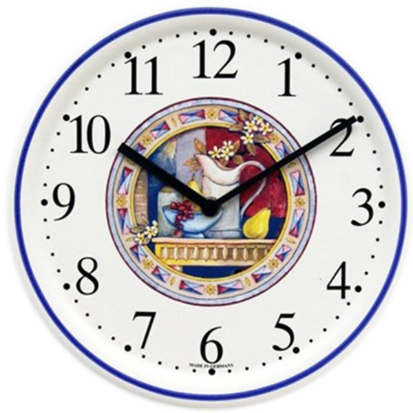 Keramik-Küchenuhr / römisches Stillleben