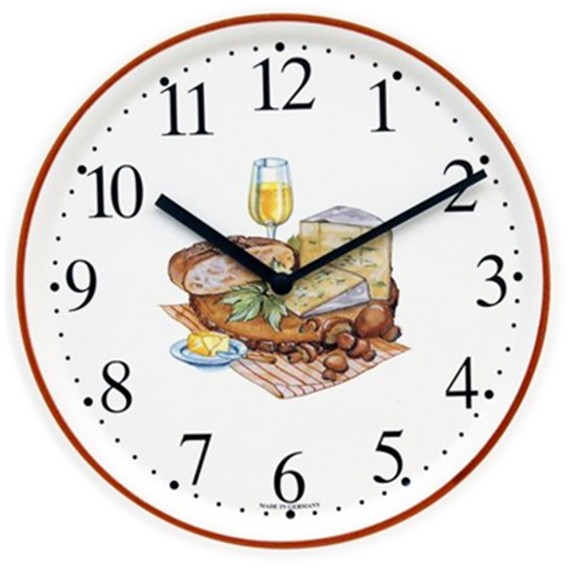 Keramik-Küchenuhr / Käsebrot