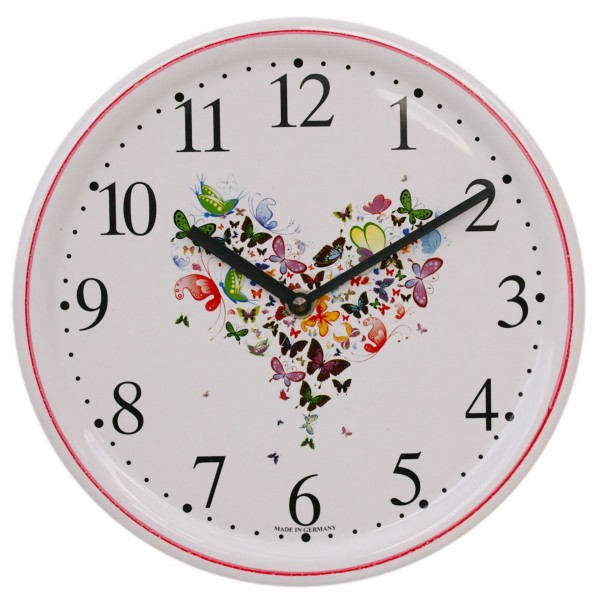 Keramik-Küchenuhr / Schmetterlinge