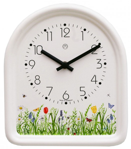 Keramik-Küchenuhr / Frühling
