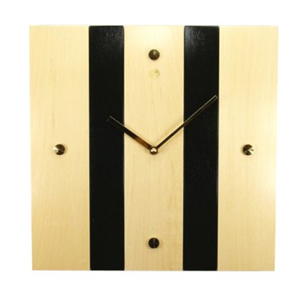 Holz - Wanduhr - Amanda hell / schwarz