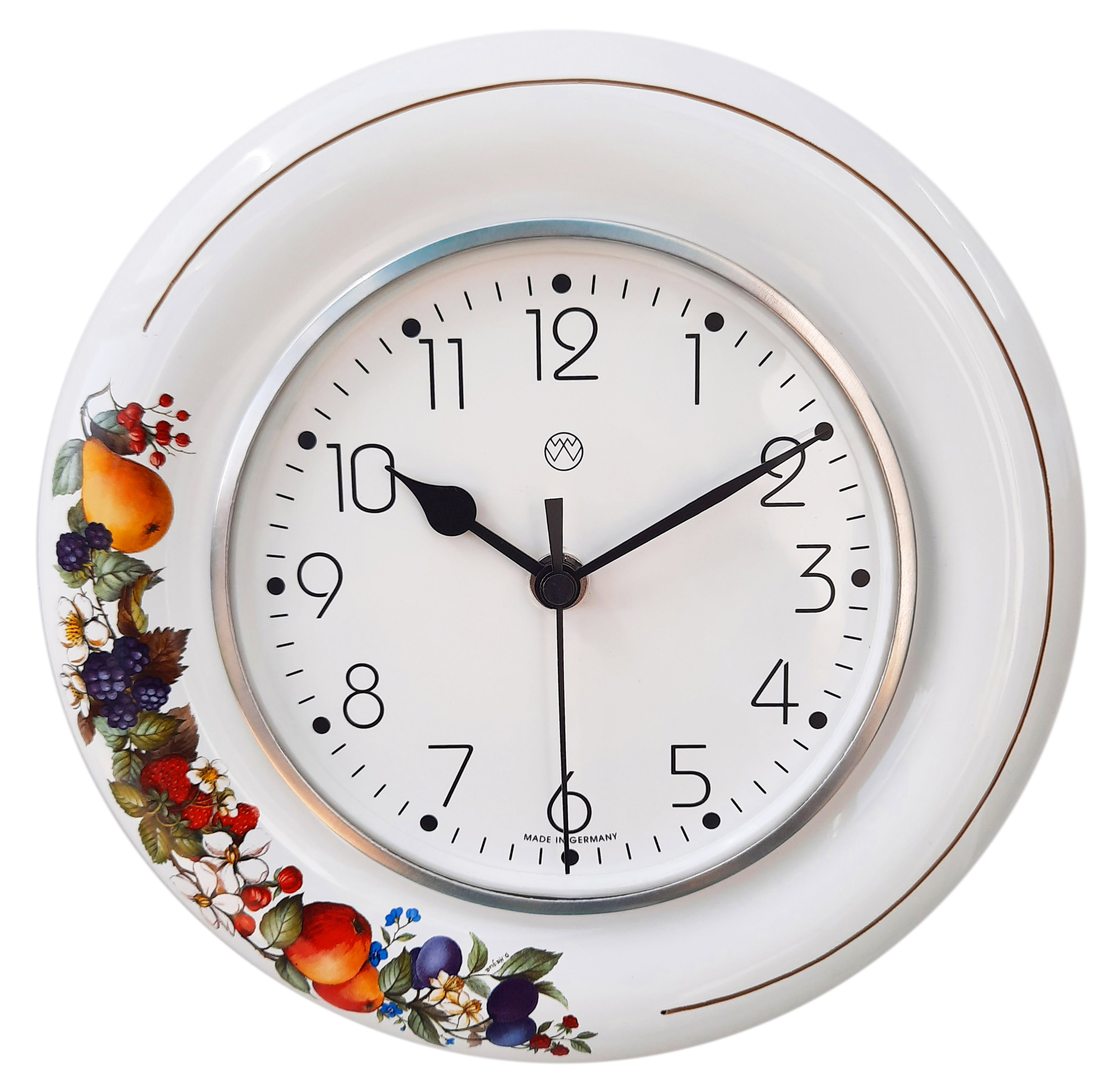 Funk-Küchenuhr Dekor / Obstranke www.uhren-insel.de | Uhren-Insel.de Onlineshop - Wanduhren ...