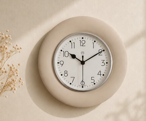 Funk-Küchenuhr, Kreidefarbe Sand-Beige