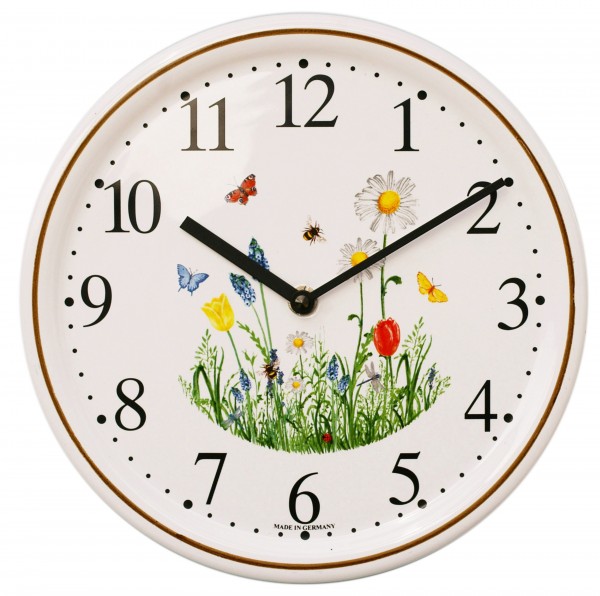 Keramik-Uhr Dekor / Frühling