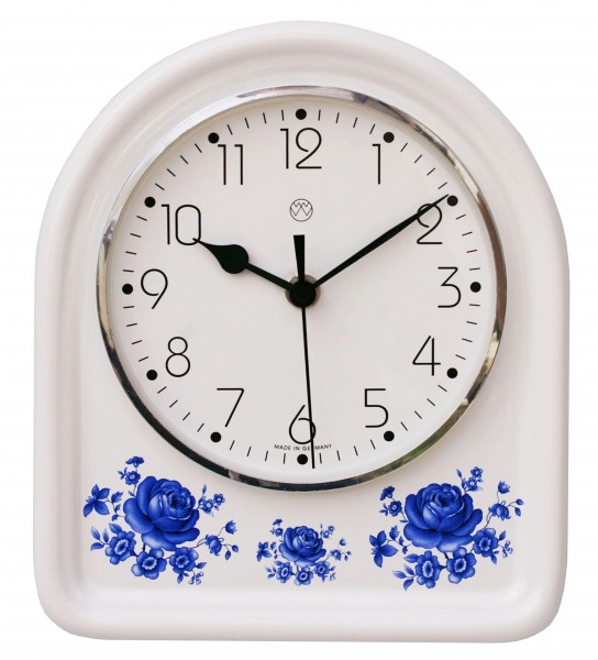 Funk-Küchenuhr / blaue Blume