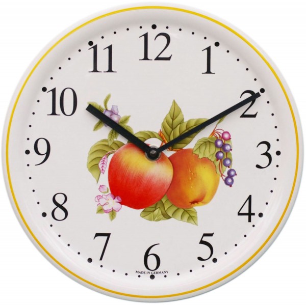 Keramik-Uhr Dekor / Äpfel