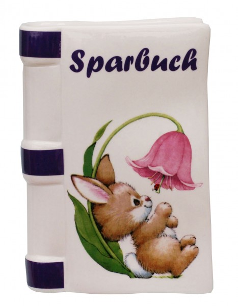 Spardose Hase mit Glockenblume