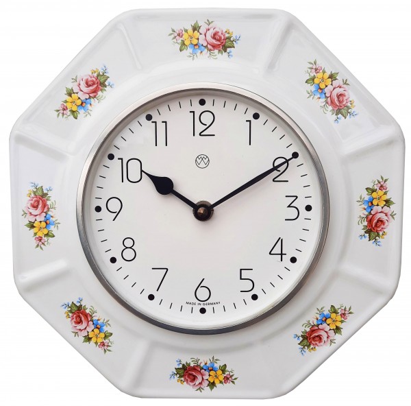 Quarz-Küchenuhr / Rosenblüte