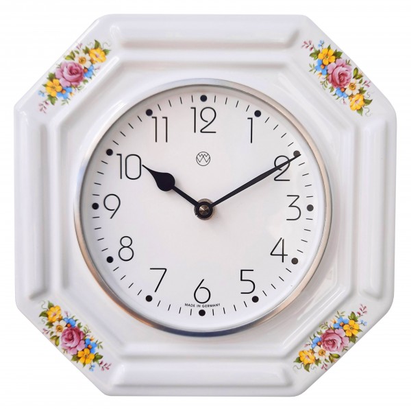 Quarz-Küchenuhr / Blumen