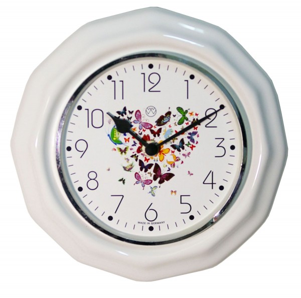 Quarz-Küchenuhr / Schmetterlinge