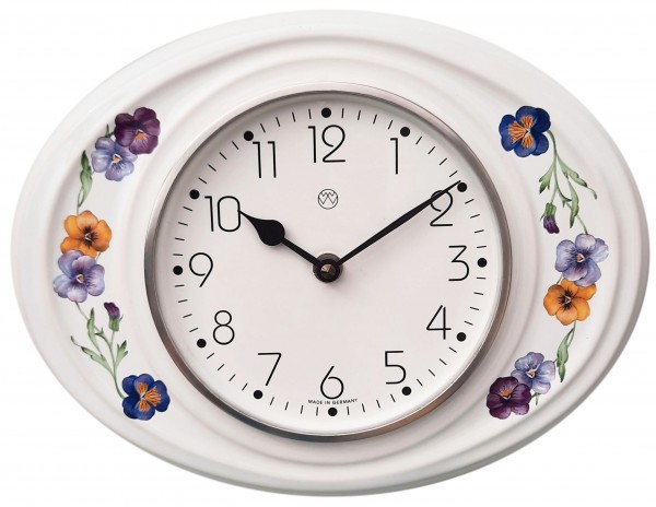 Quarz-Küchenuhr / Blumenranke