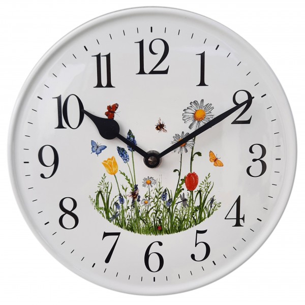 Keramik-Uhr / Frühling