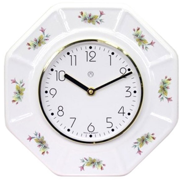 Quarz-Küchenuhr / kleine Fuchsie