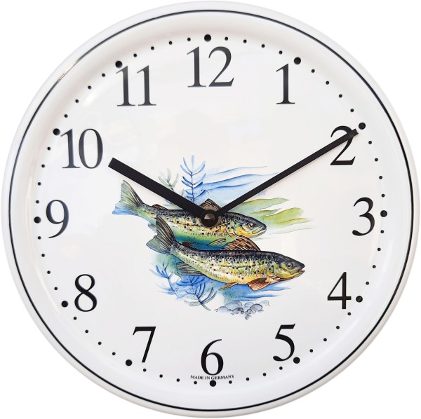 Keramik-Uhr Dekor / Fische