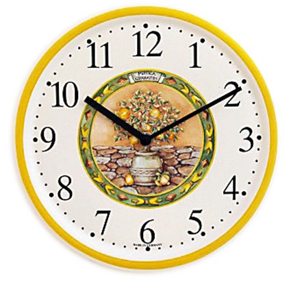 Keramik-Küchenuhr Dekor/Orangenbaum