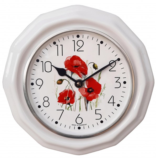 Quarz-Küchenuhr / Klatschmohn