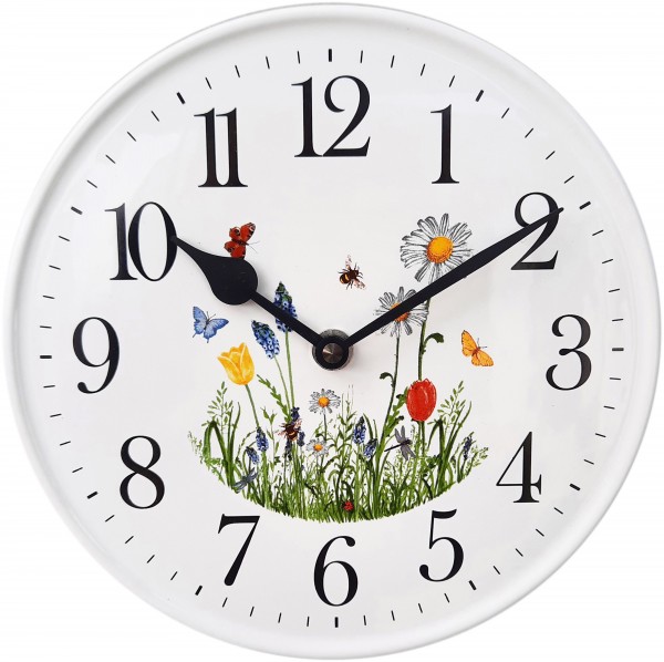 Keramik-Uhr Dekor / Frühling