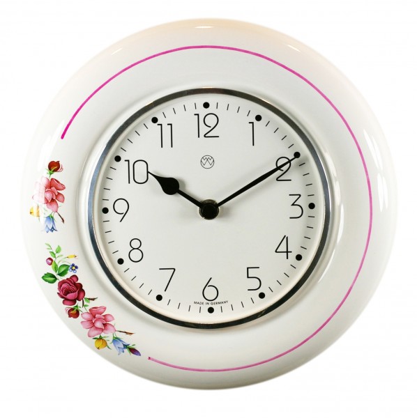 Quarz-Küchenuhr / Blumenranke