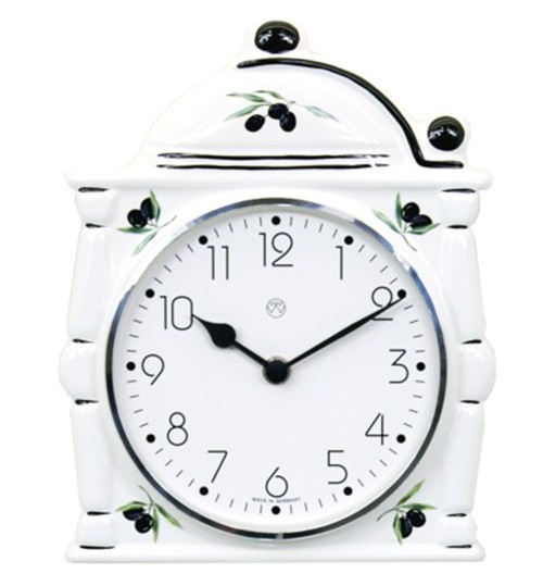 Quarz-Küchenuhr / Mühle mit Oliven