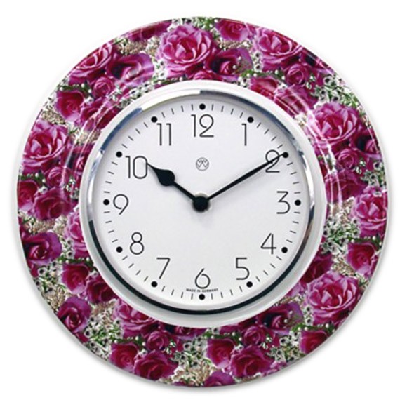Quarz-Küchenuhr Volldekor-Rosen
