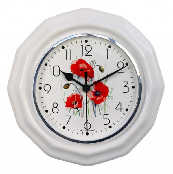 Funk-Küchenuhr / Mohnblume