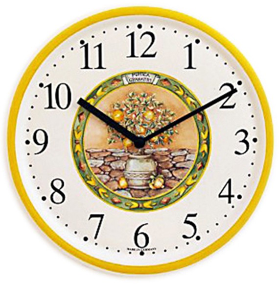 Keramik-Küchenuhr / Orangenbaum