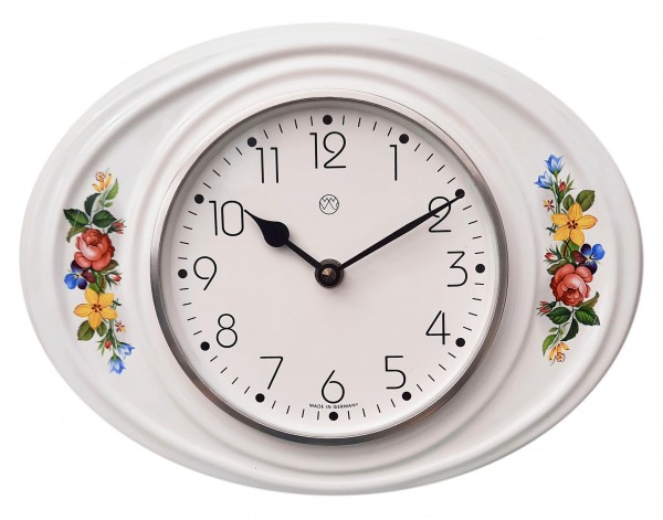 Quarz-Küchenuhr / Blumenranke
