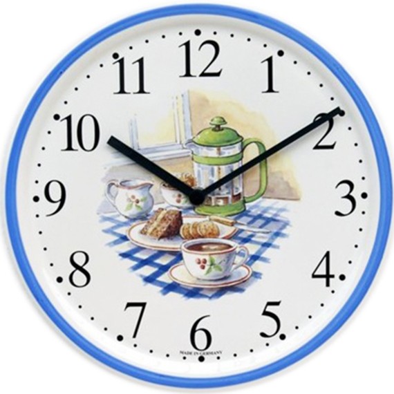 Keramik-Küchenuhr / Kaffeezeit
