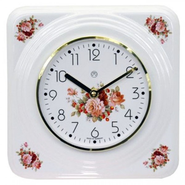 Quarz-Küchenuhr / Blumen