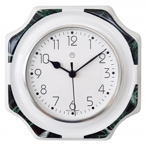 Funk-Küchenuhr / grüner-Dekorrand