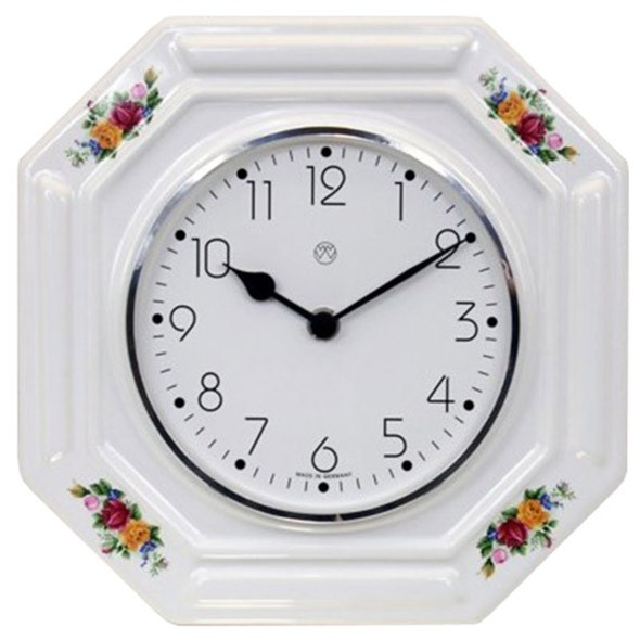 Quarz-Küchenuhr / Rosendekor