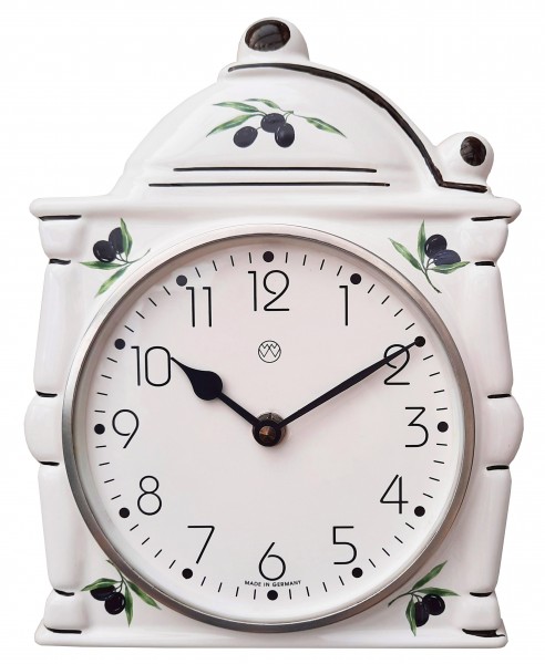 Quarz-Küchenuhr / Mühle mit Oliven