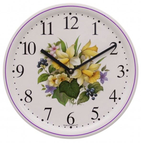 Keramik-Küchenuhr / Blumenstrauß