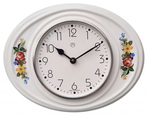 Quarz-Küchenuhr / Blumenranke