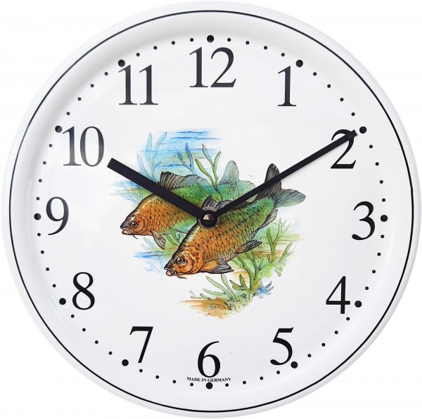 Keramik-Uhr Dekor / Fische