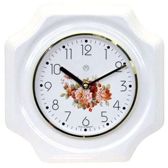 Quarz-Küchenuhr / Rosenstrauß