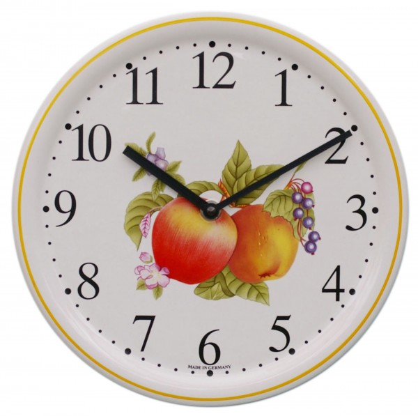 Keramik-Küchenuhr / Äpfel