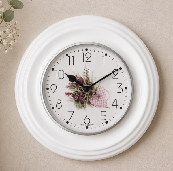 Küchenuhr, Keramik , Lavendel
