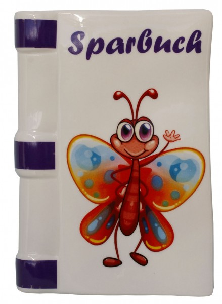 Spardose / Käfer rot-blau