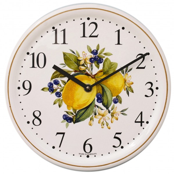 Keramik-Uhr / Zitronen