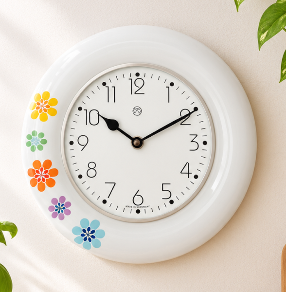 Keramik-Uhr Dekor / retro-Look