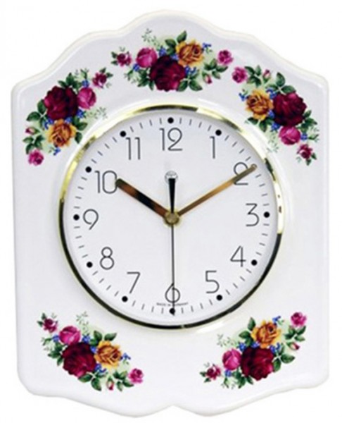 Funk-Küchenuhr / bunte Rosen